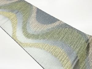 紙布曲線模様織出し袋帯